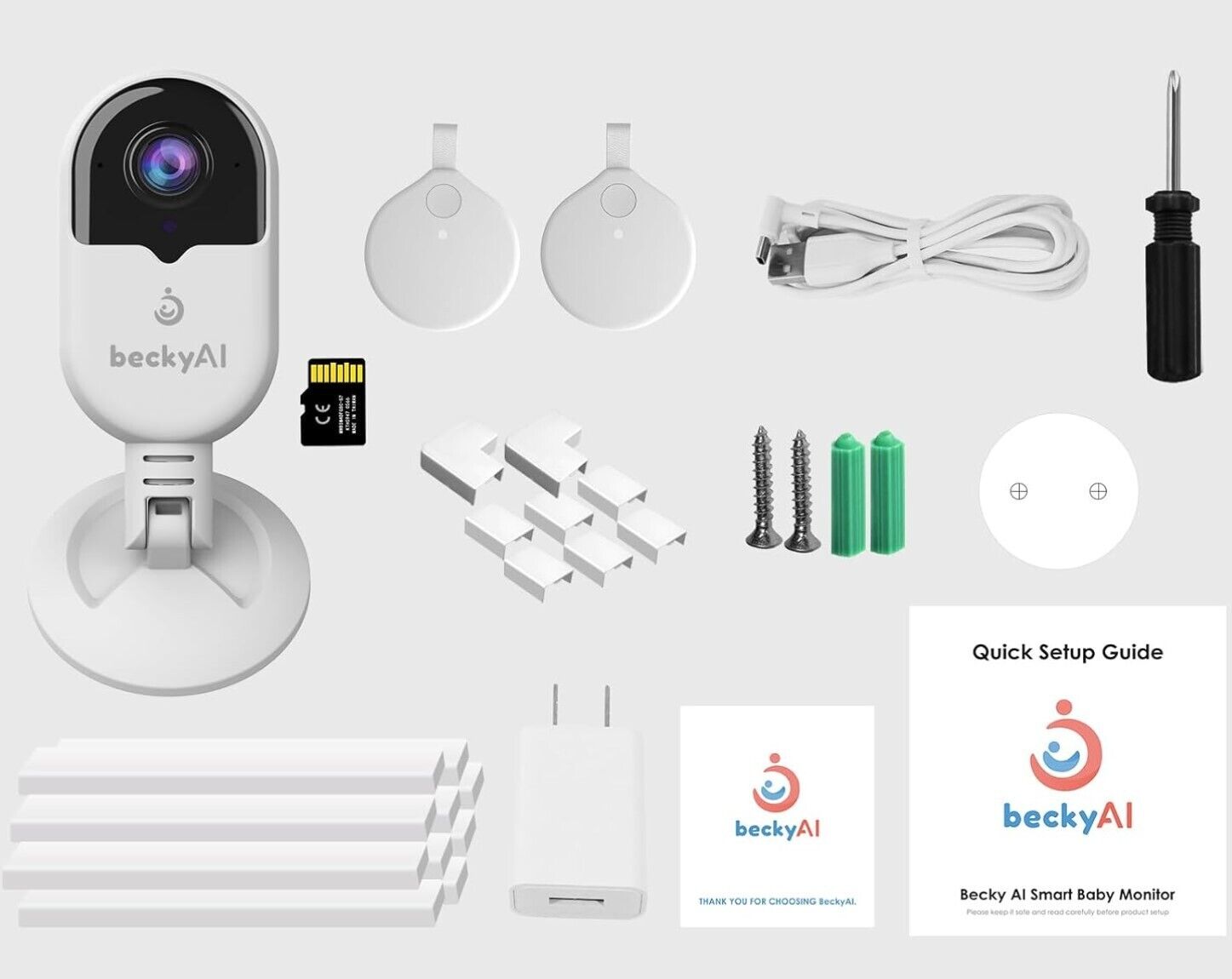 Babyphone Ai Smart APP Intelligente Schlafanalyse, Erstickungsalarm, WLAN 2K HD
