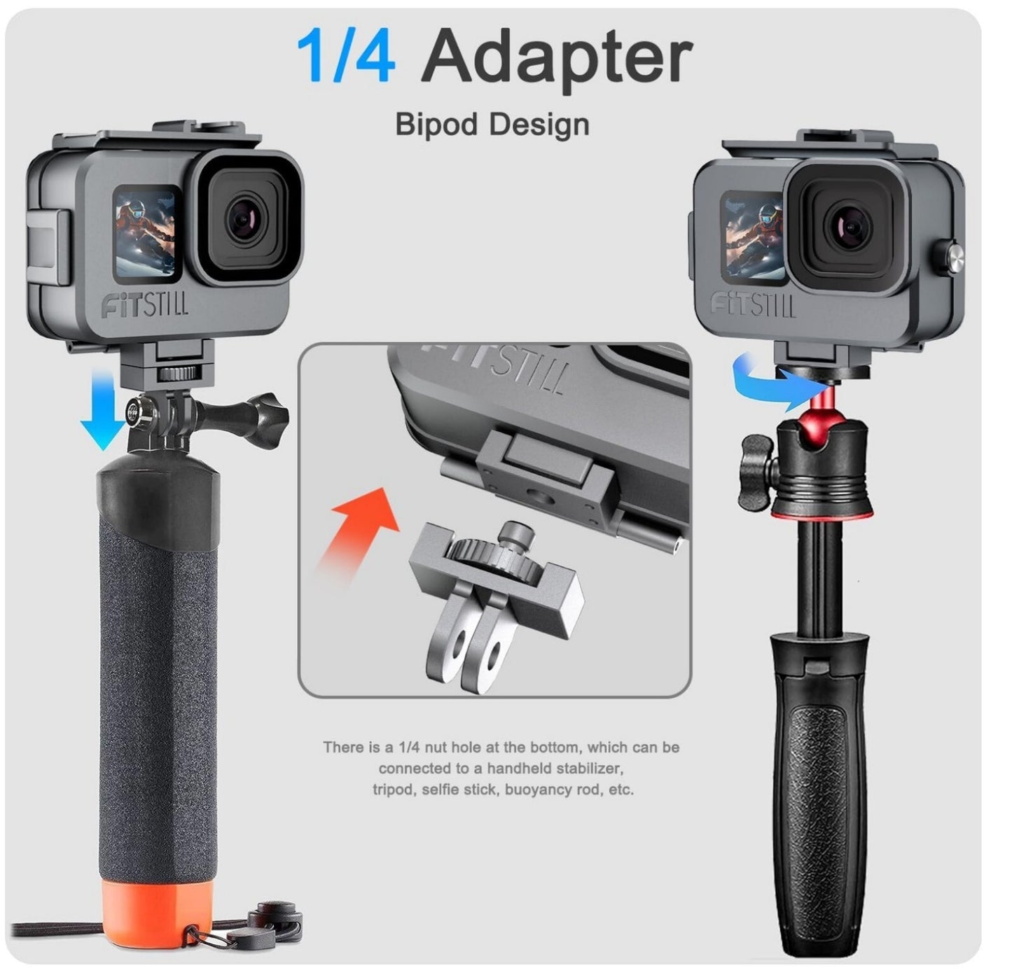 80M Wasserdichtes Gehäuse Aluminium Go Pro Hero13-9