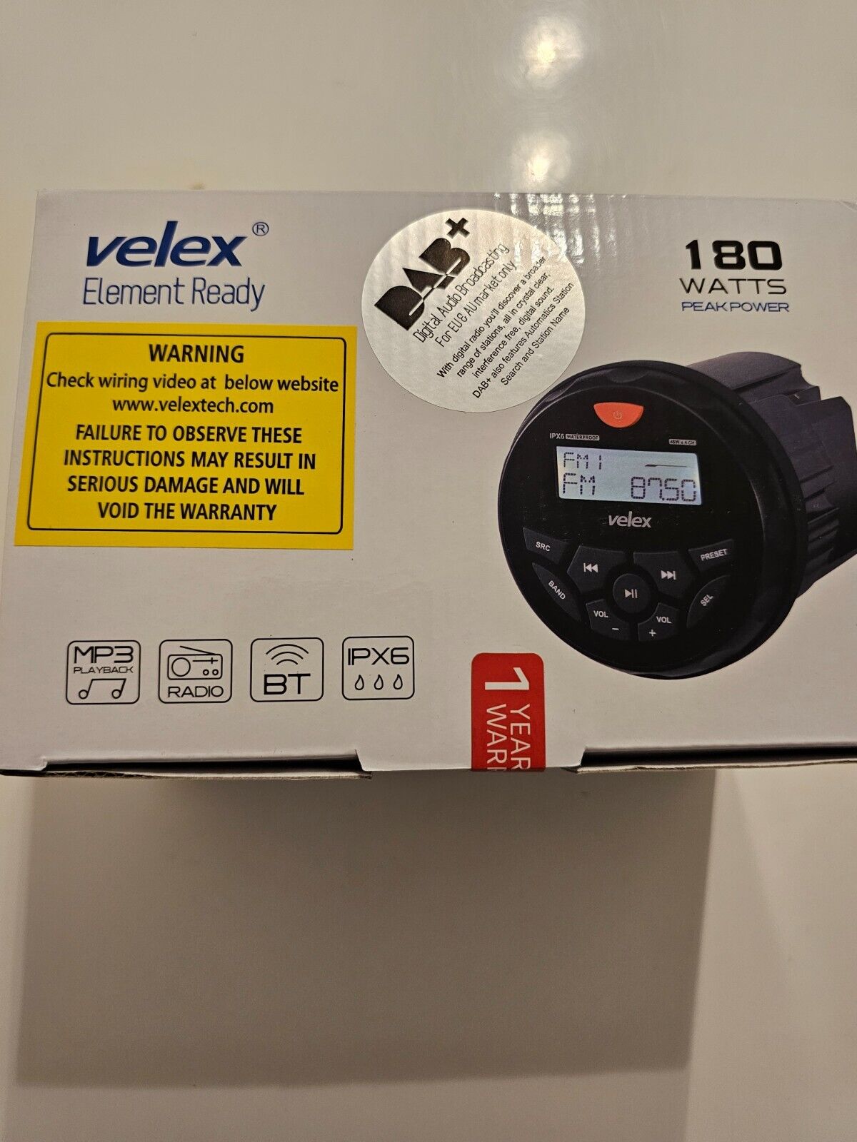 Wasserdicht Bluetooth Marine Stereo-Empfänger mit MP3 Player am DAB+/AM/FM Radio