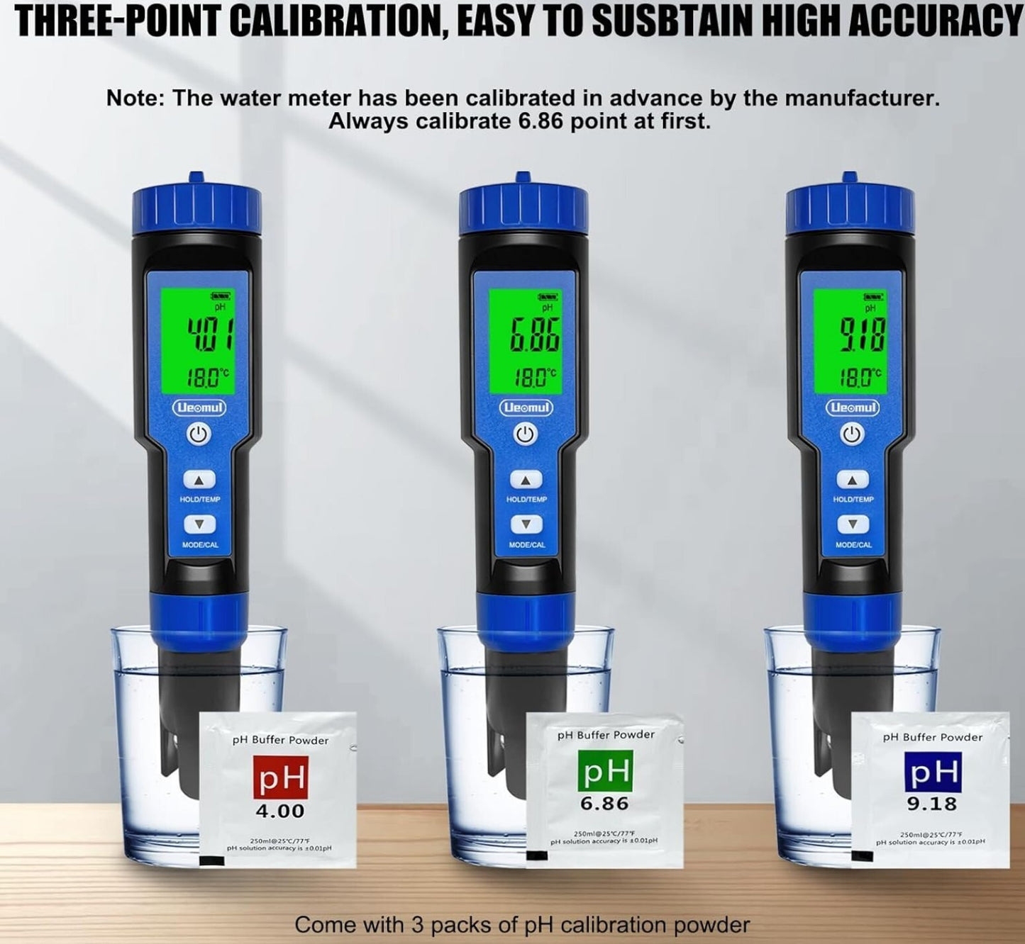 7-in-1 pH Messgerät TDS EC Salz ORP S.G Temp für Pool Aquarium