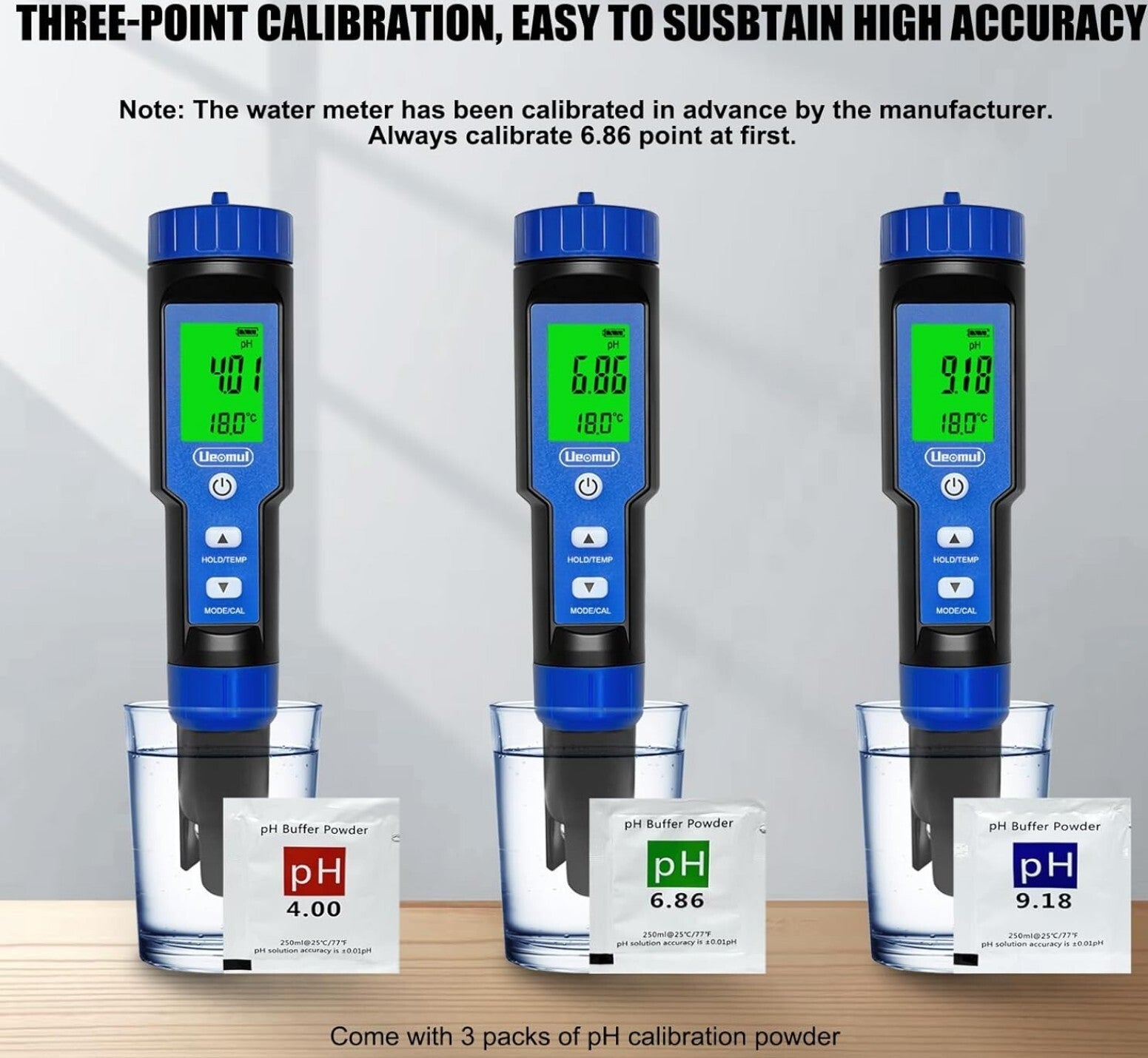 7-in-1 pH Messgerät TDS EC Salz ORP S.G Temp für Pool Aquarium