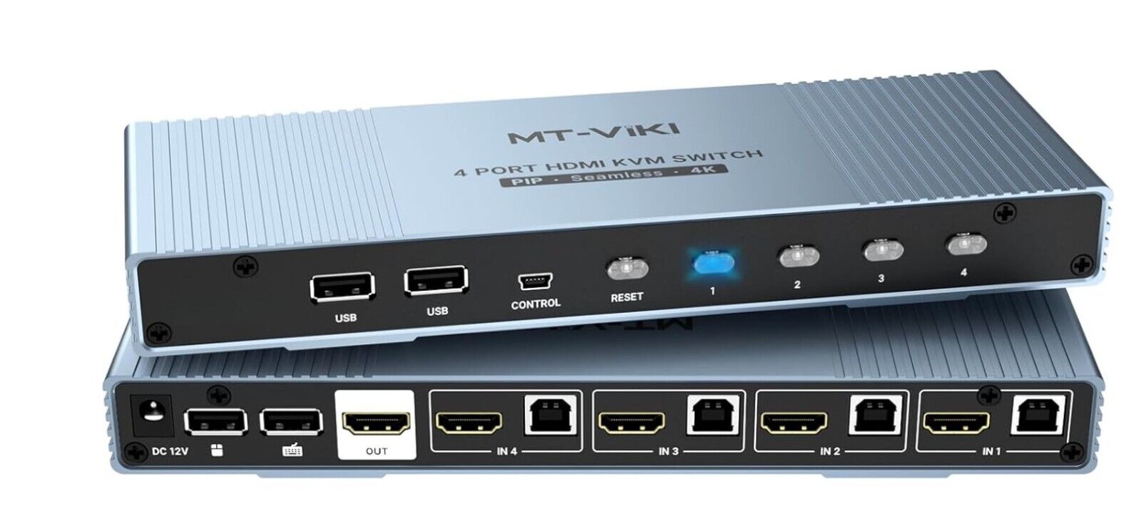 4K HDMI KVM Multiviewer 4x1 mit PIP POP 4K@30Hz Seamless Switching unterstützt