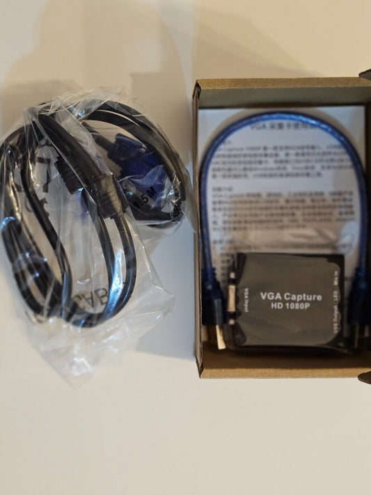 VGA-Video-Konverter, VGA auf USB 2.0, Audio- und Videoaufnahmegerät, Plug-and-Pl