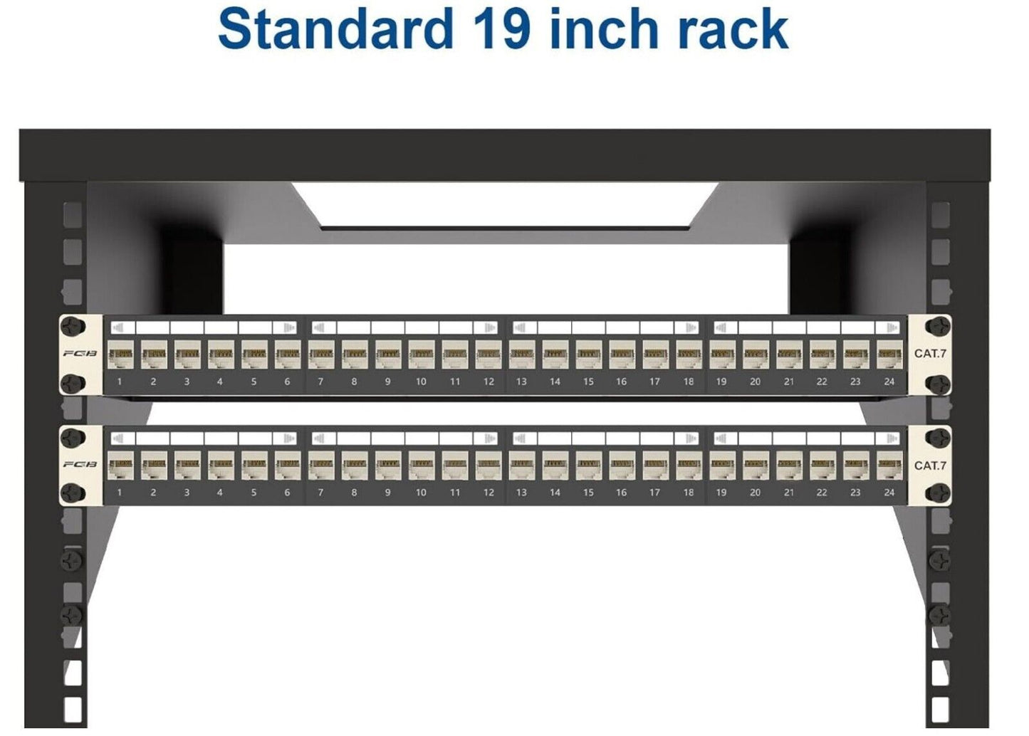 10Gbps 24 Port CAT7 Patchpanel 19" Rack RJ45 Switch