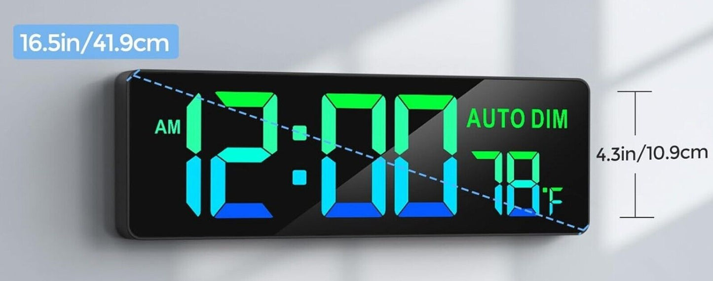 16,5 Zoll LED Wanduhr Timer 8 Farben Fernbedienung