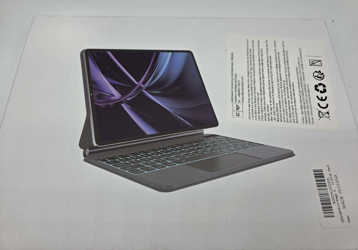 Magic Tastatur iPad A16 11" 2025/10.9" 2022 QWERTZ Touchpad Weiß
