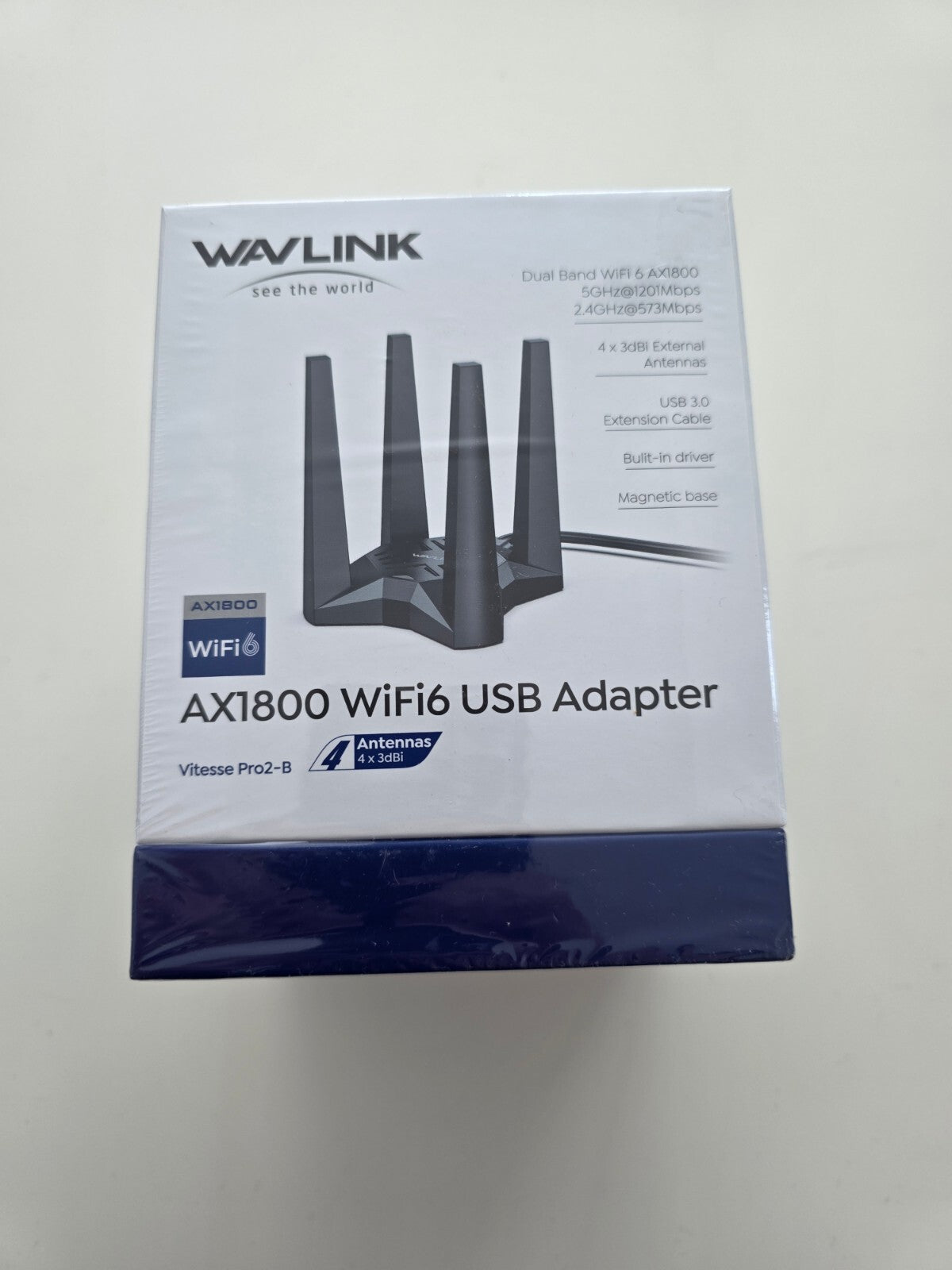 AX1800 WiFi 6 USB Adapter 1201Mbit/s 5GHz WPA3 Windows 10/11