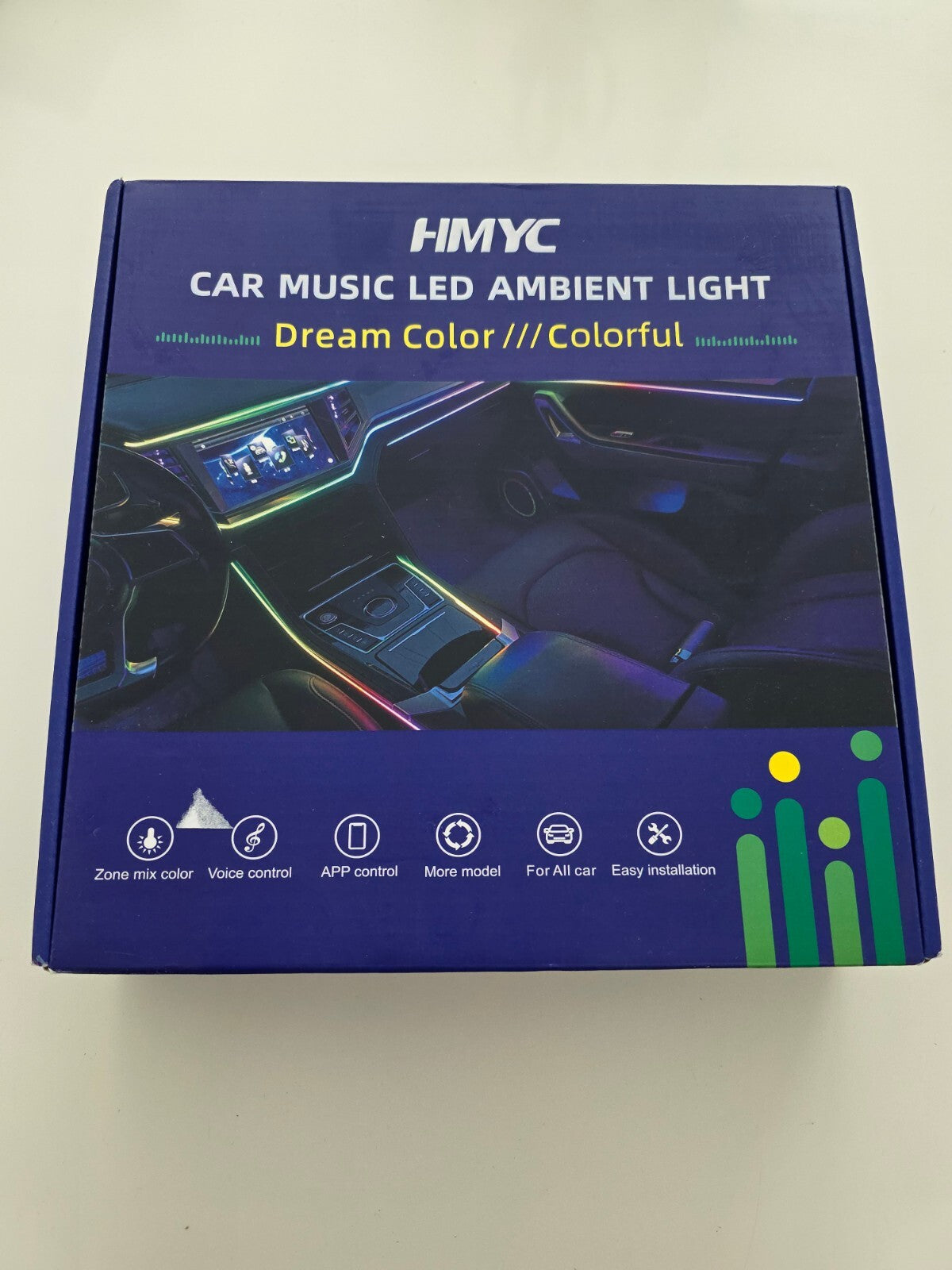 18-in-1 Auto LED Innenbeleuchtung 128 RGB Acrylstreifen APP Musiksync
