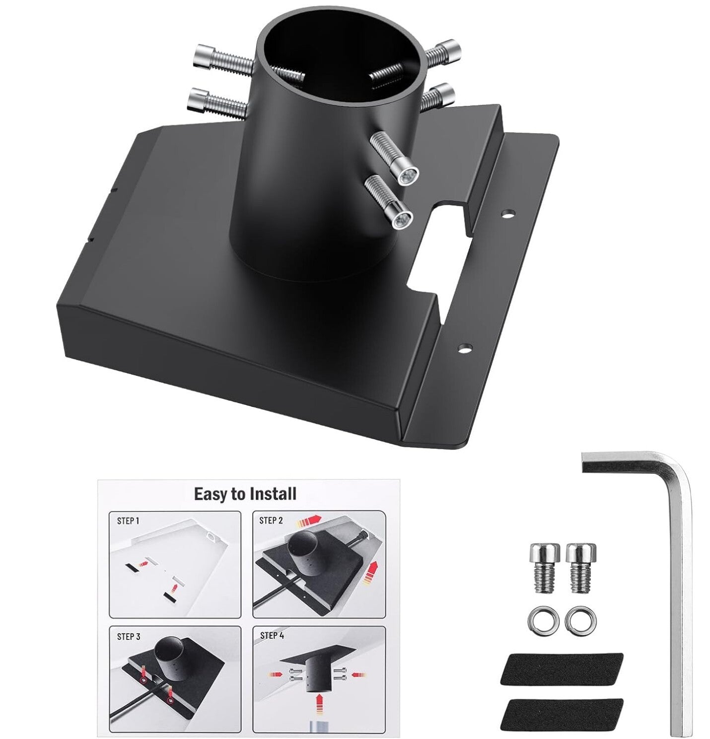 Starlink Gen 3 Rohradapter Masthalterung Aluminium Schwarz