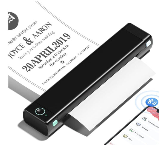 Phomemo M08F Mobiler Drucker A4 für Unterwegs Thermodrucker - Tragbarer Bluetoot