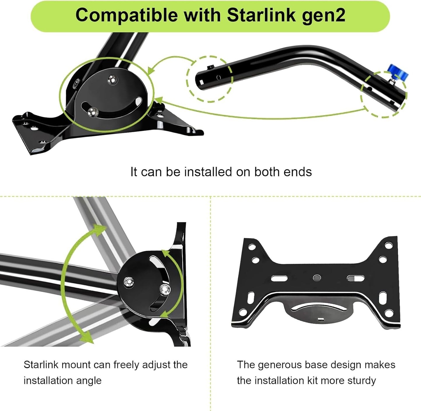 Starlink V2 Wandhalterung Verstellbar Metall Schwarz