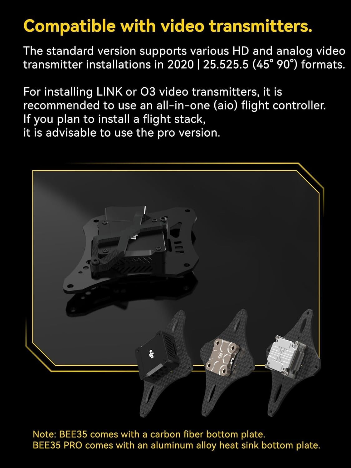 Bee35 Pro 3,5" Cinewhoop FPV Rahmen 4S/6S DJI O3 Kompatibel
