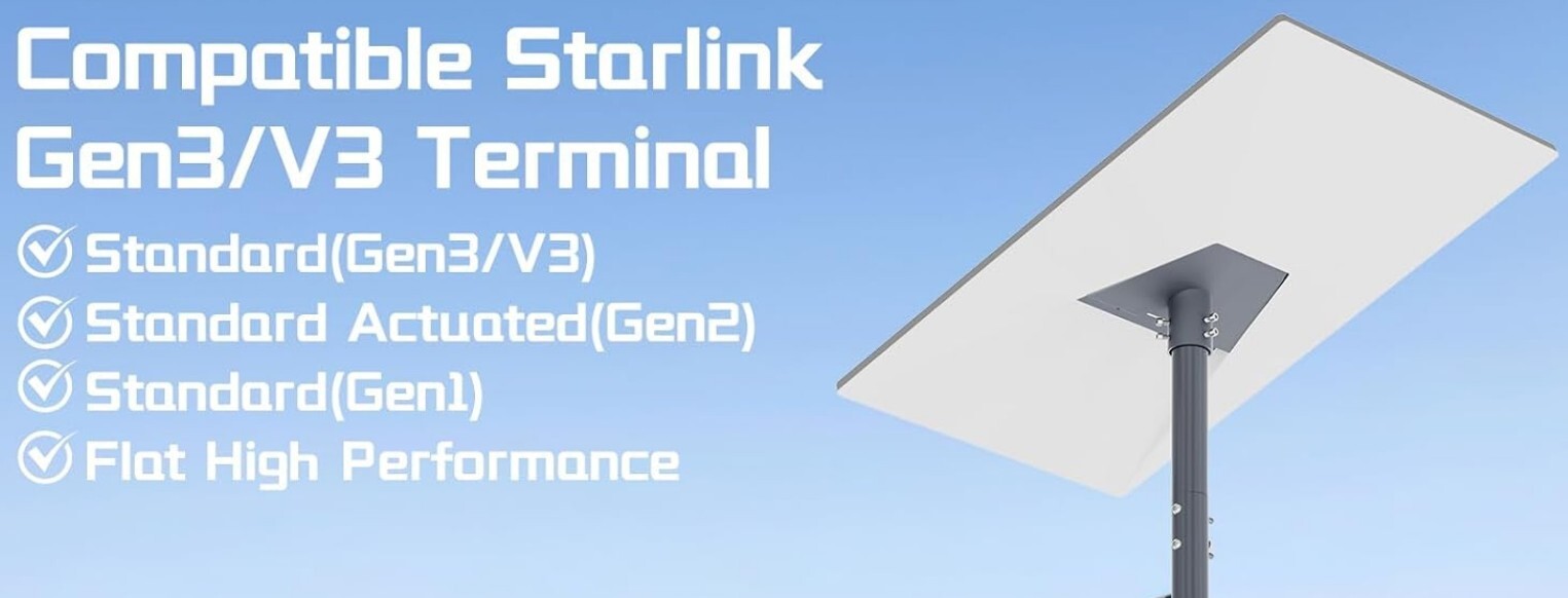 Starlink Gen 3 Wandhalterung 360° Verstellbar Dachmontage Kit