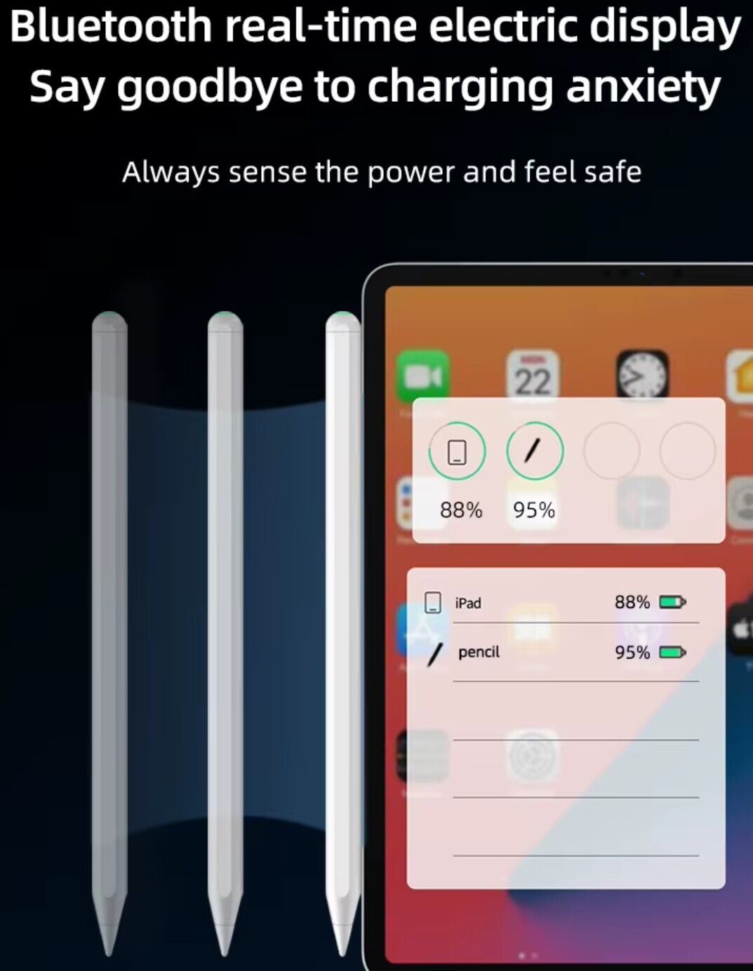 Ultra-sensitiver iPad Stylus mit Palm Repulsion für iPad Pro/Air/Mini
