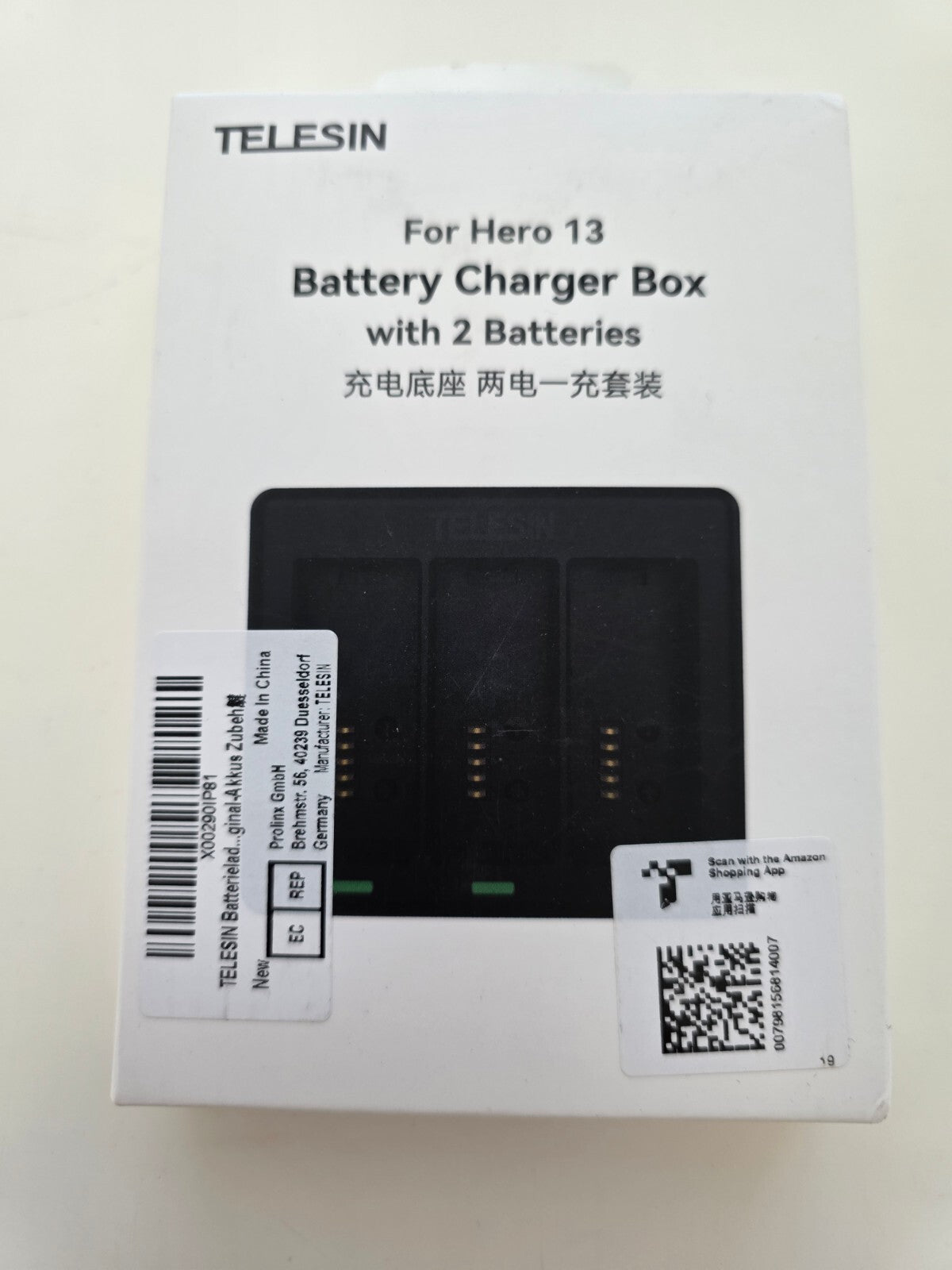 2x 2000mAh Akku für GoPro Hero 12/11/10/9 Wiederaufladbar