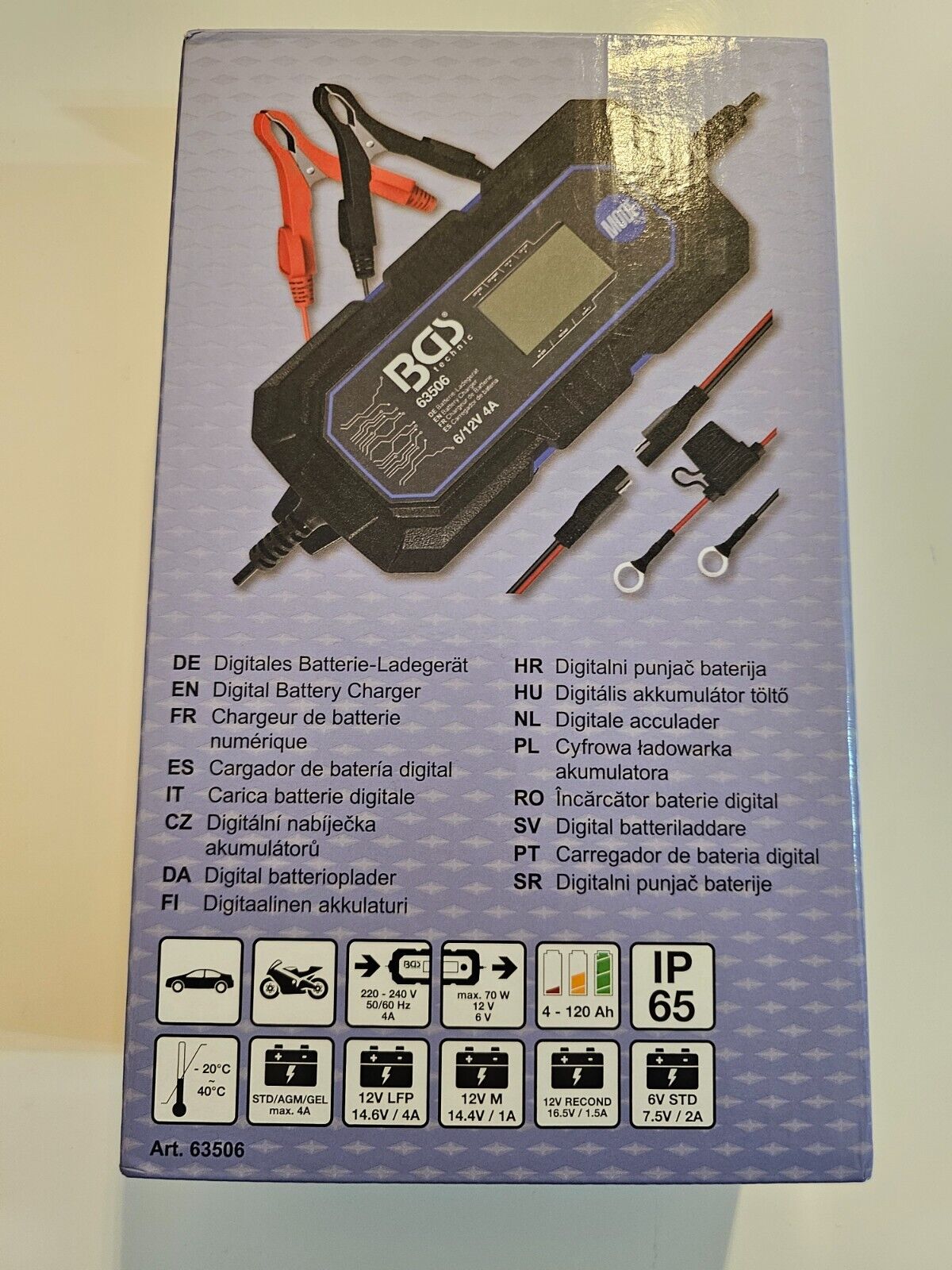BGS 63506 | Digitales Batterie-Ladegerät | 6/12 V | 4 A