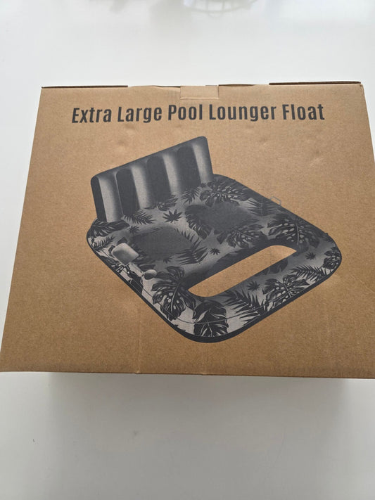 Aufblasbarer Pool-Sessel 2 Personen mit Getränkehalter Blau