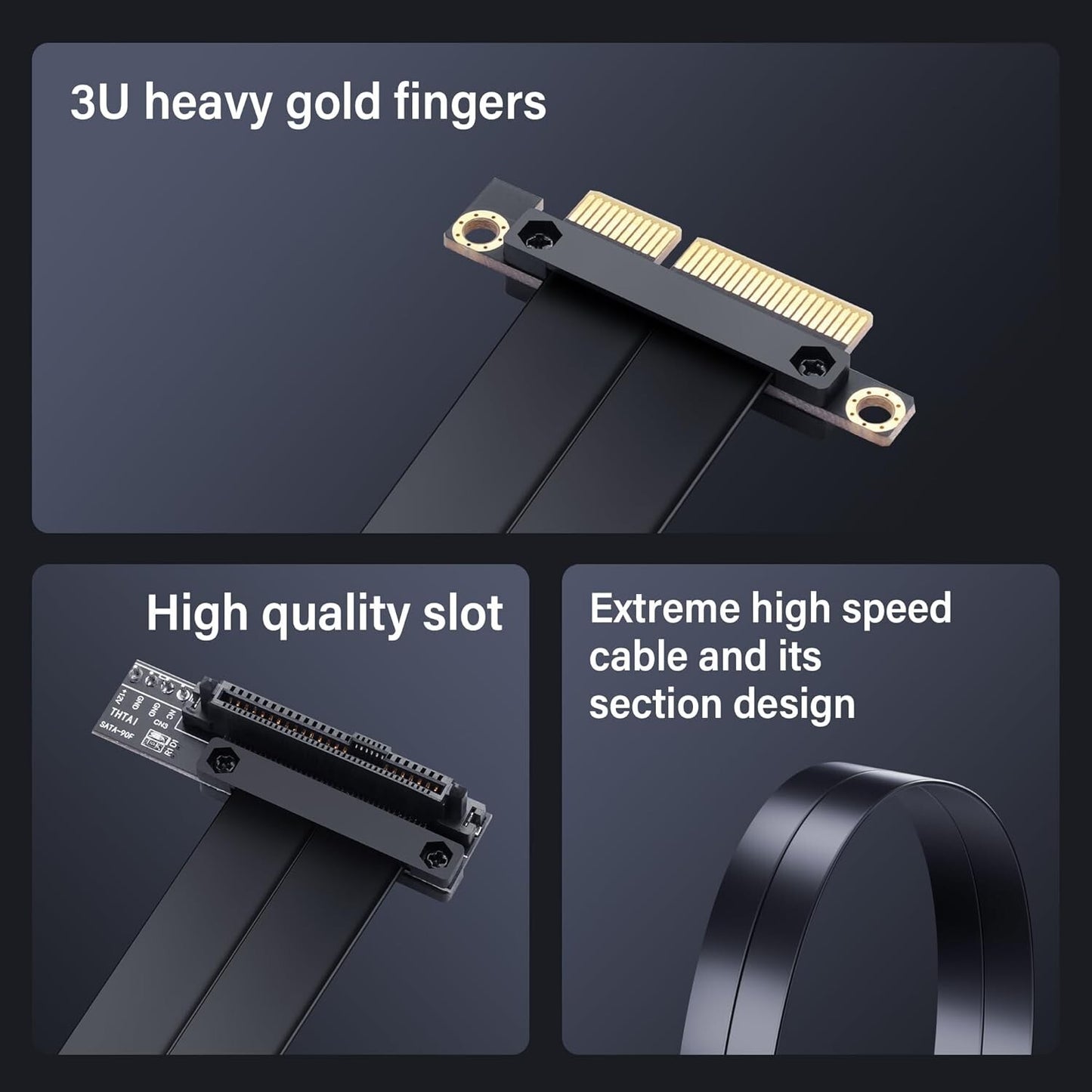 PCIe 3.0 X4 zu U.2 SFF-8639 Kabel 20cm 90° NVMe SSD