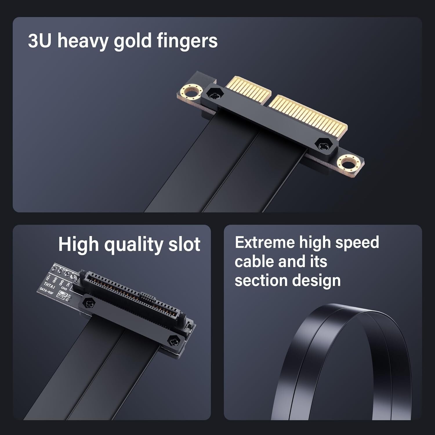PCIe 3.0 X4 zu U.2 SFF-8639 Kabel 20cm 90° NVMe SSD