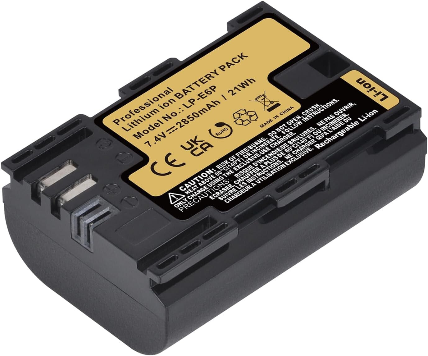 2x 2850mAh LP-E6P Akku + LCD Dual USB Ladegerät für Canon EOS R5 Mark II
