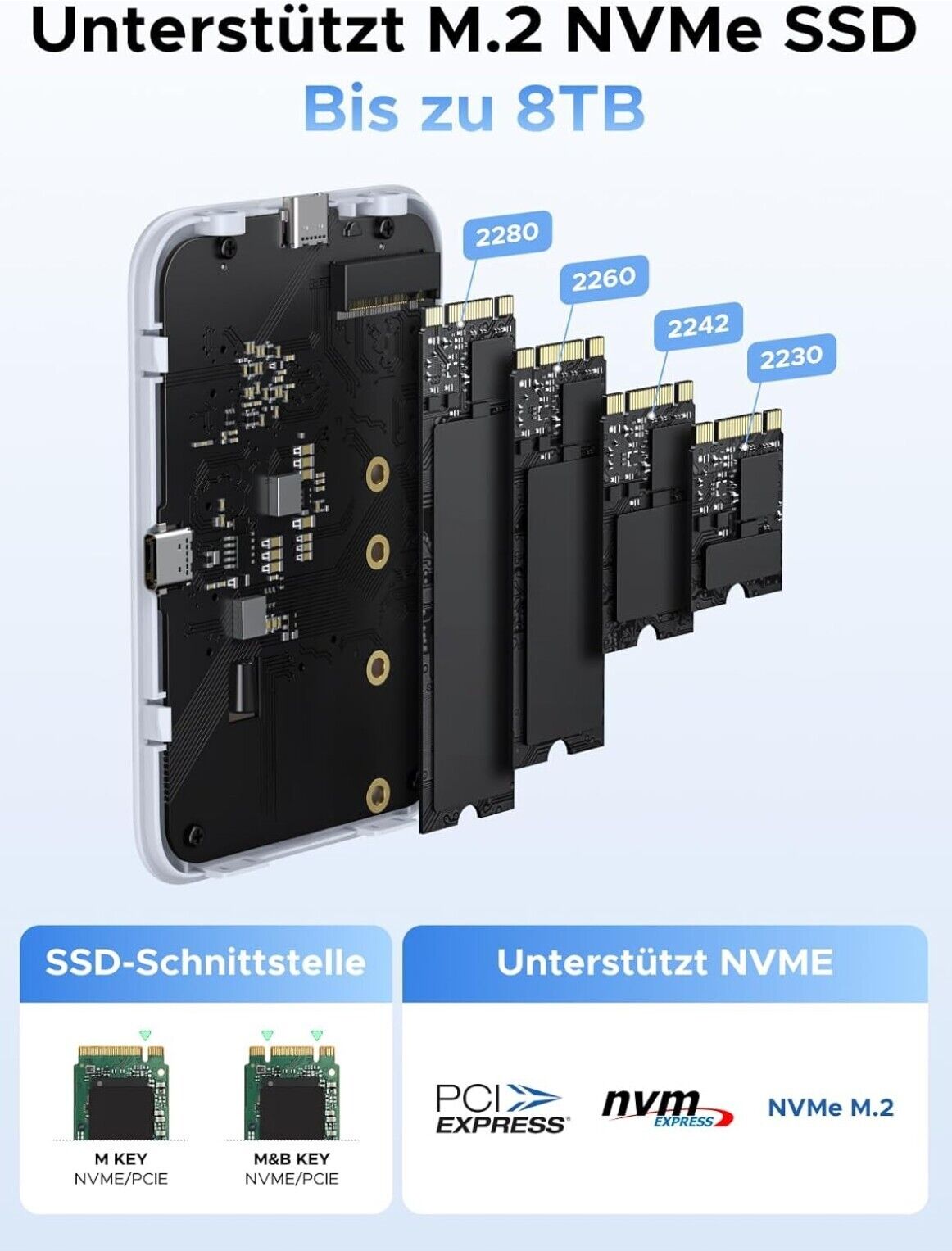 GREEN Magnetisches M.2 NVMe SSD Gehäuse mit Magsafe für iPhone 16&15 Pro Max Pro