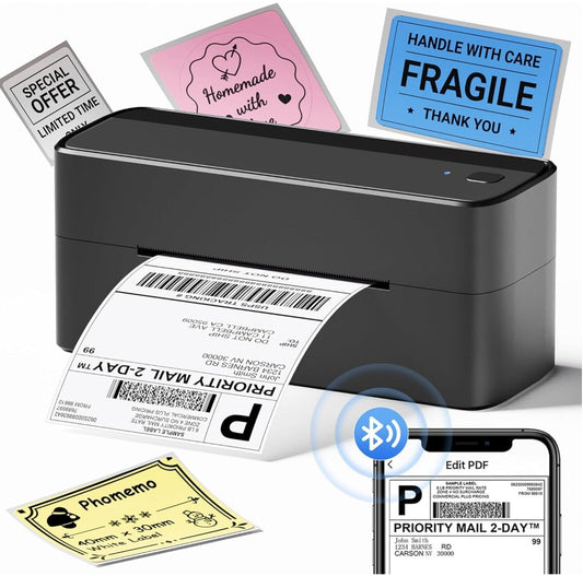 241BT Etikettendrucker DHL, Bluetooth Thermodrucker, Label Printer für Barcode V