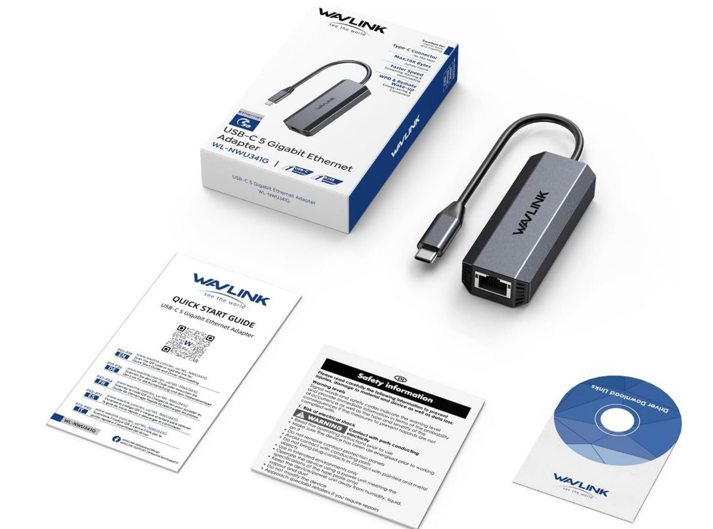 USB C LAN Adapter 5Gbit/s RJ45 Gigabit für MacBook iPad Windows