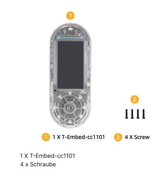 LILYGO T-Embed CC1101 ESP32-S3 Sub-1GHz NFC RFID Entwicklungsmodul