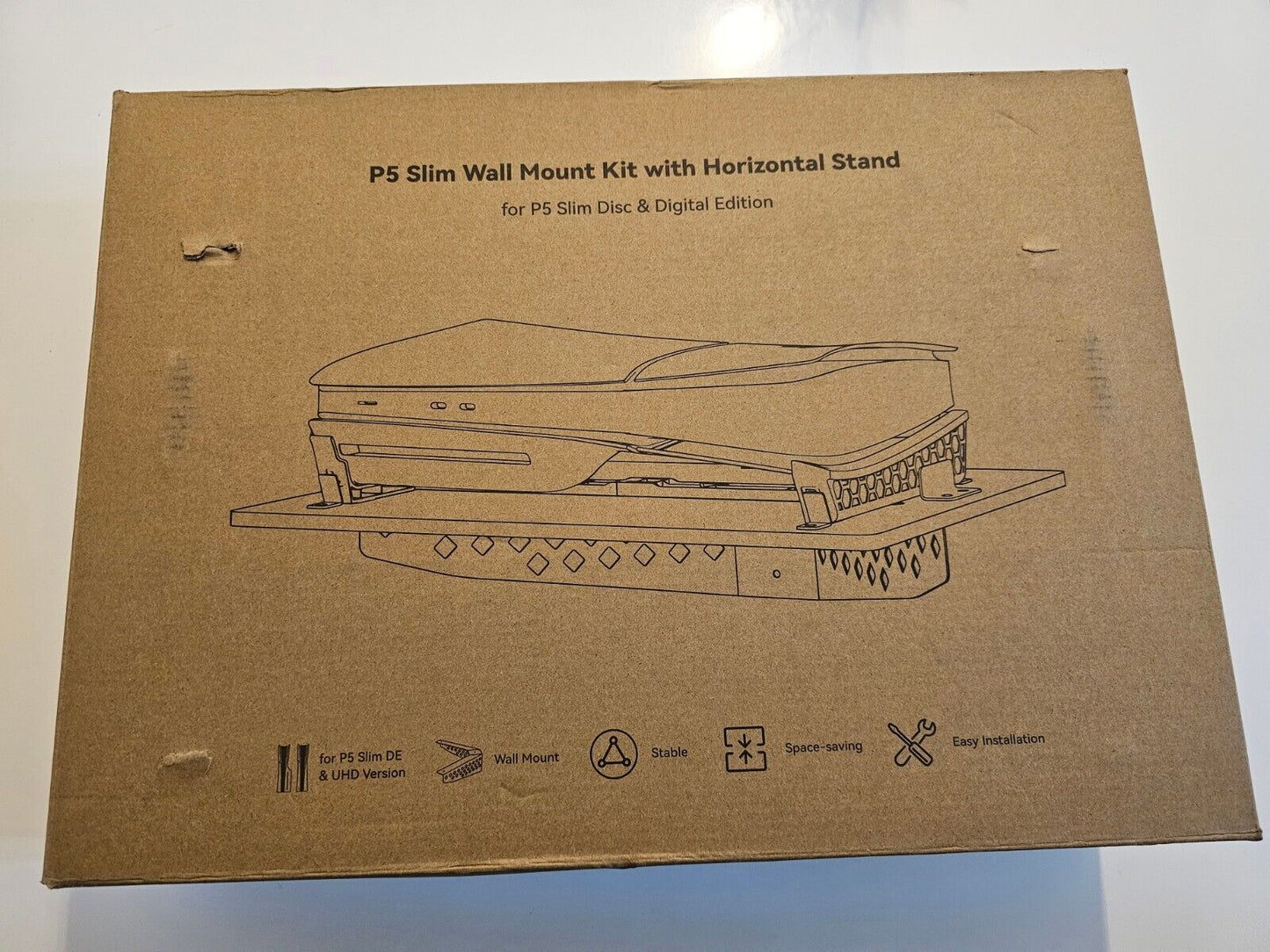 Wandhalterung PS5 Horizontal, PS5 Wandhalterung Horizontal für Playstation 5 Sli