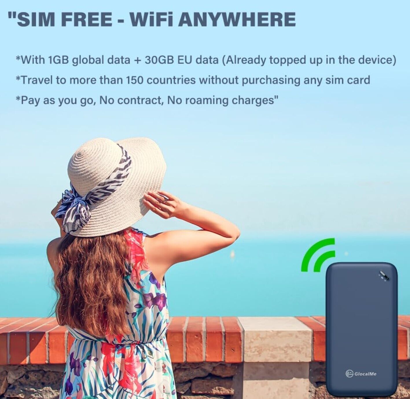 4G Mobiler WLAN Router, MiFi mit 10GB EU Daten, verfügbar in über 2