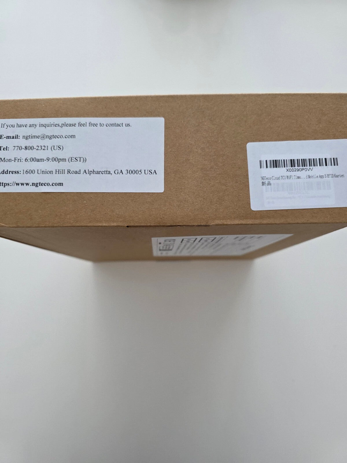 TC1 Cloud Stempeluhr WiFi Zeiterfassung + App, 5 RFID Karten