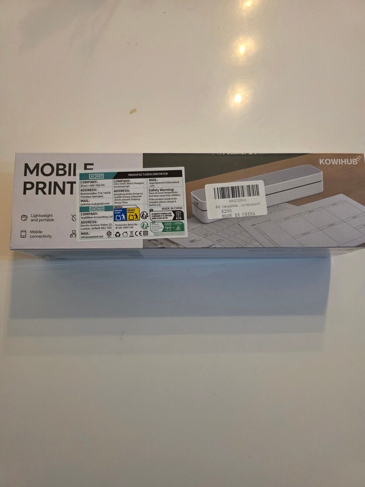 K200 Kabelloser Tattoo-Transfer-Drucker Bluetooth