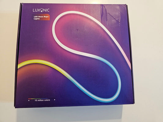 LUXONIC 5M LED Neon Seil Lichter, RGBIC, Musik Sync, DIY Design, Kompatibel mit