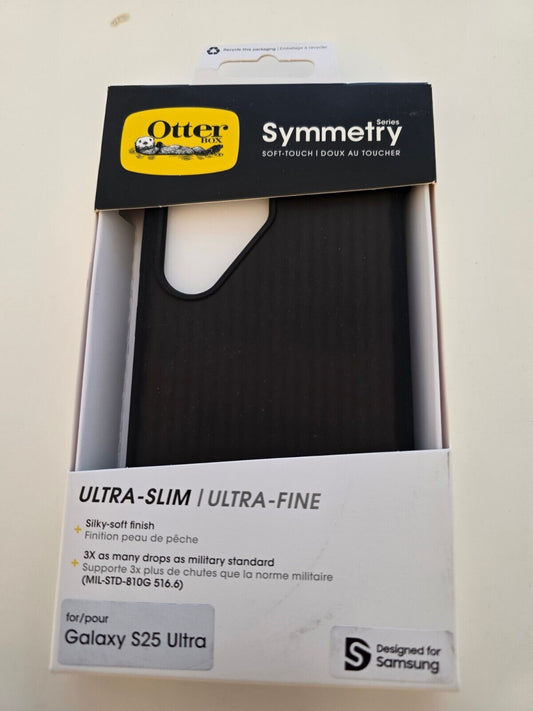 OtterBox Symmetry Series Soft Touch Hülle für Samsung Galaxy S25 Ultra – Schwarz