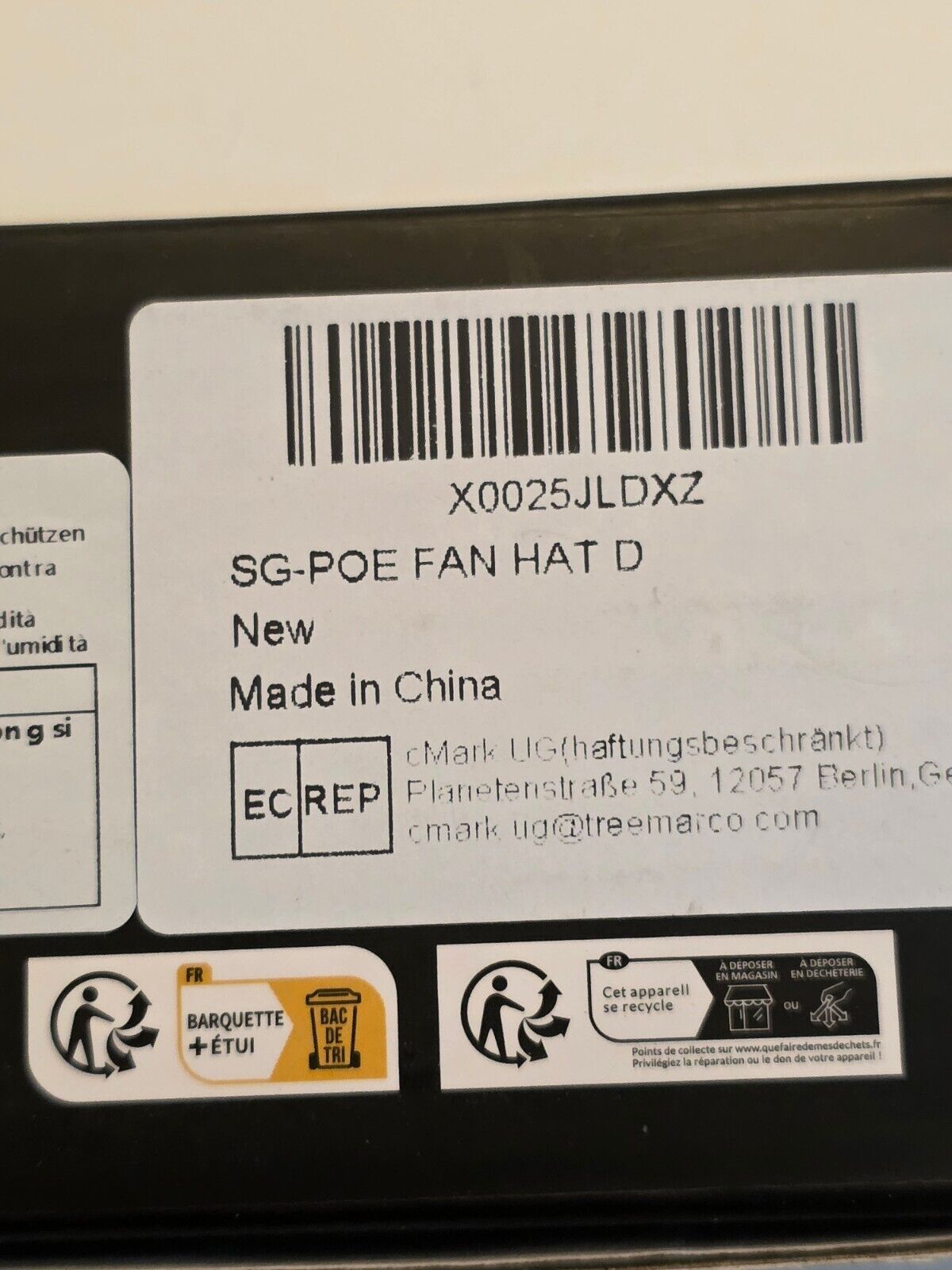 PoE HAT für Raspberry Pi 4B/3B+ mit Lüfter, OLED, 802.3af/at