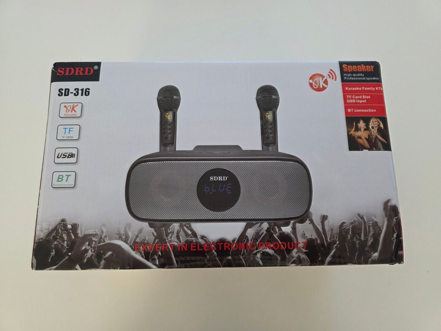 Karaoke Maschine 2 Mikrofone Bluetooth Tragbar