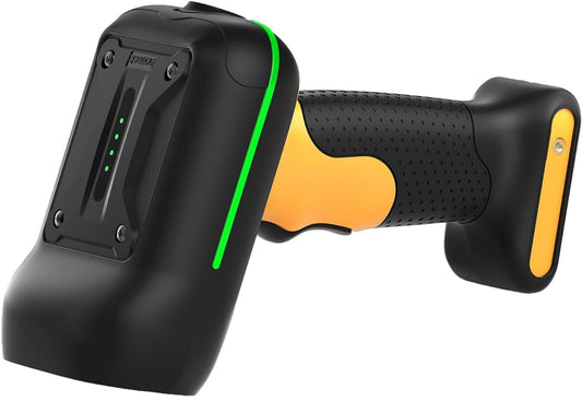 Industrieller Barcode Scanner Bluetooth, 1D Scanner Kabellos mit IP67 Wasser- un