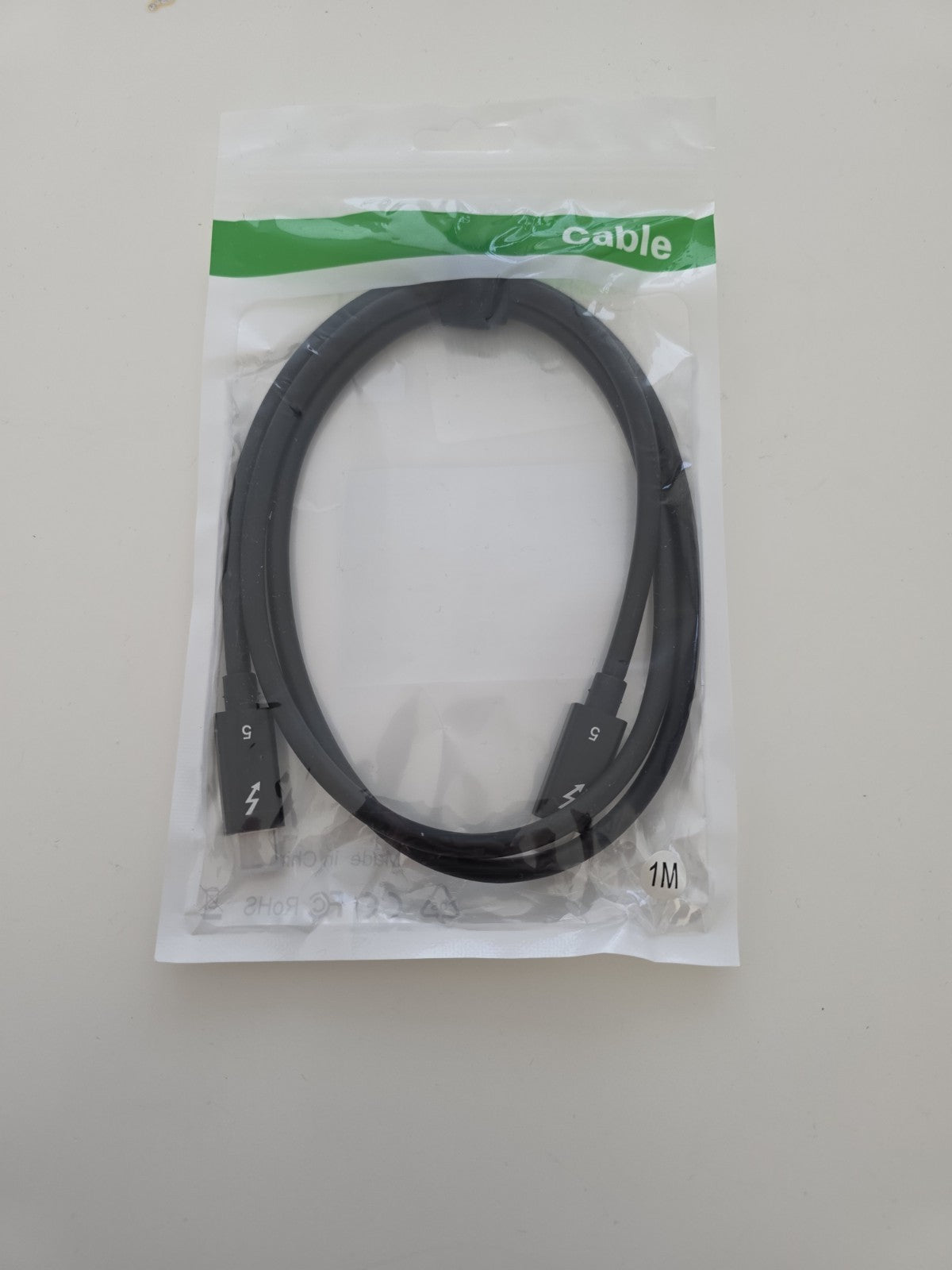 Thunderbolt 5 Kabel 1m 80Gbps 8K@60Hz 240W USB-C