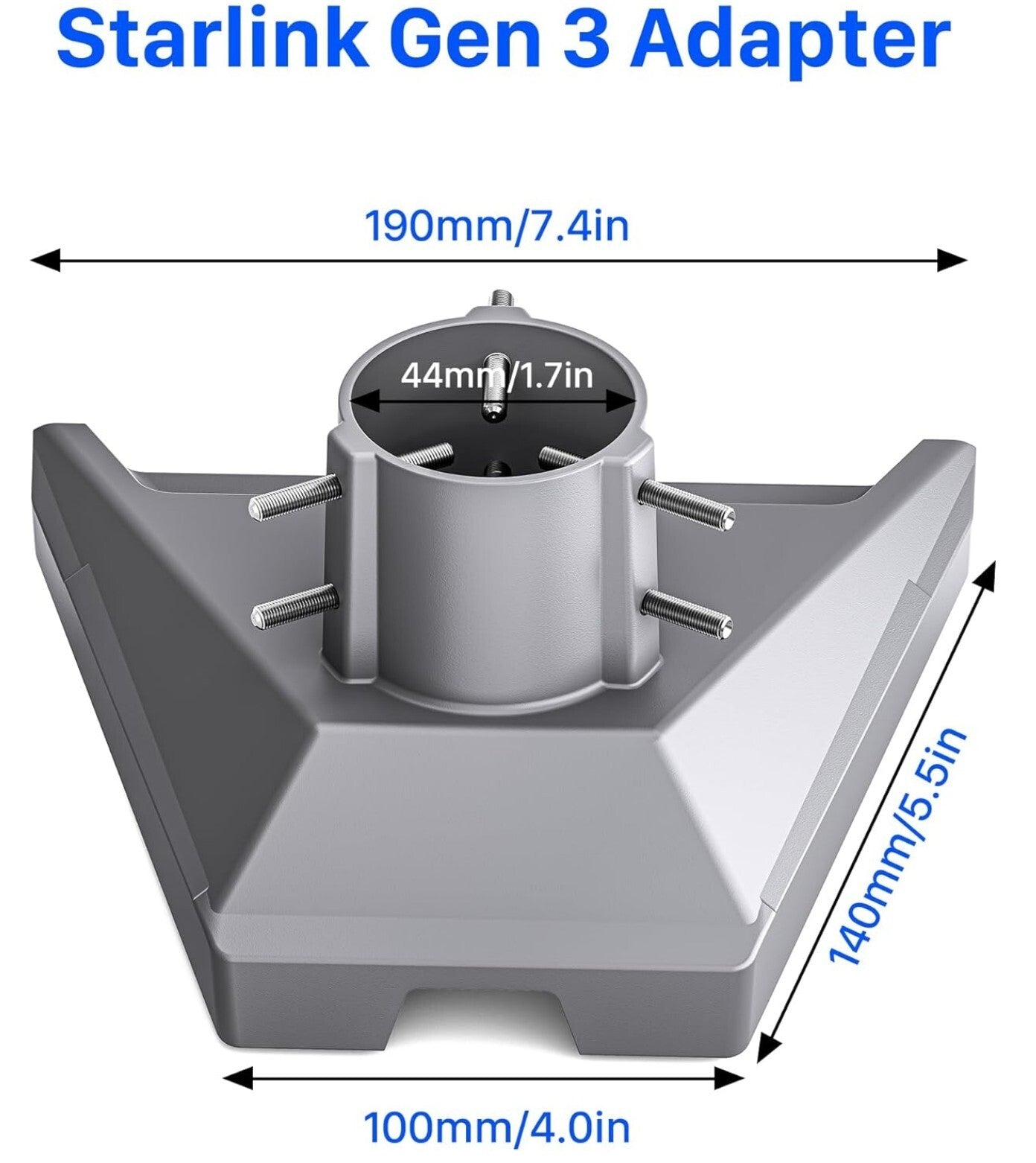 Starlink Gen 3 Rohradapter 20-44mm Pfahlhalter Kompatibel V3 Dish