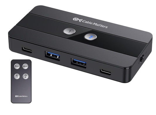 10Gbps 4-Port USB/USB-C Switch mit Fernbedienung