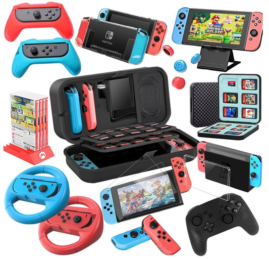 Switch Accesoires, Zubehör für Nintendo Switch, Einschließlich Hülle und Bildsch