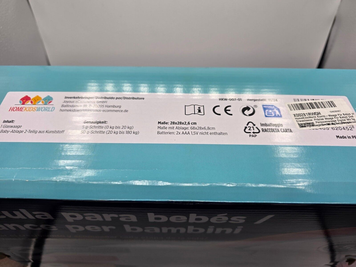 Kombi-Waage für Babys und Erwachsene – Präzise Digitalwaage 0-180 kg