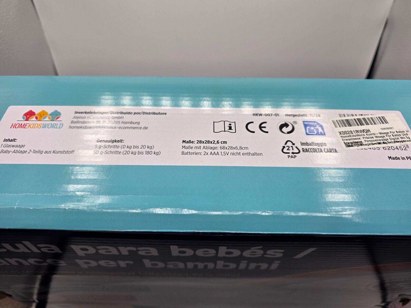 Kombi-Waage für Babys und Erwachsene – Präzise Digitalwaage 0-180 kg