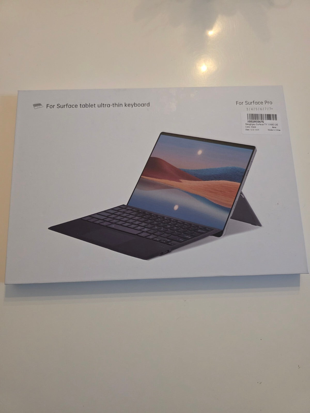 QWERTY Tastatur für Surface Pro 7+/7/6/5/4/3 Bluetooth Schwarz