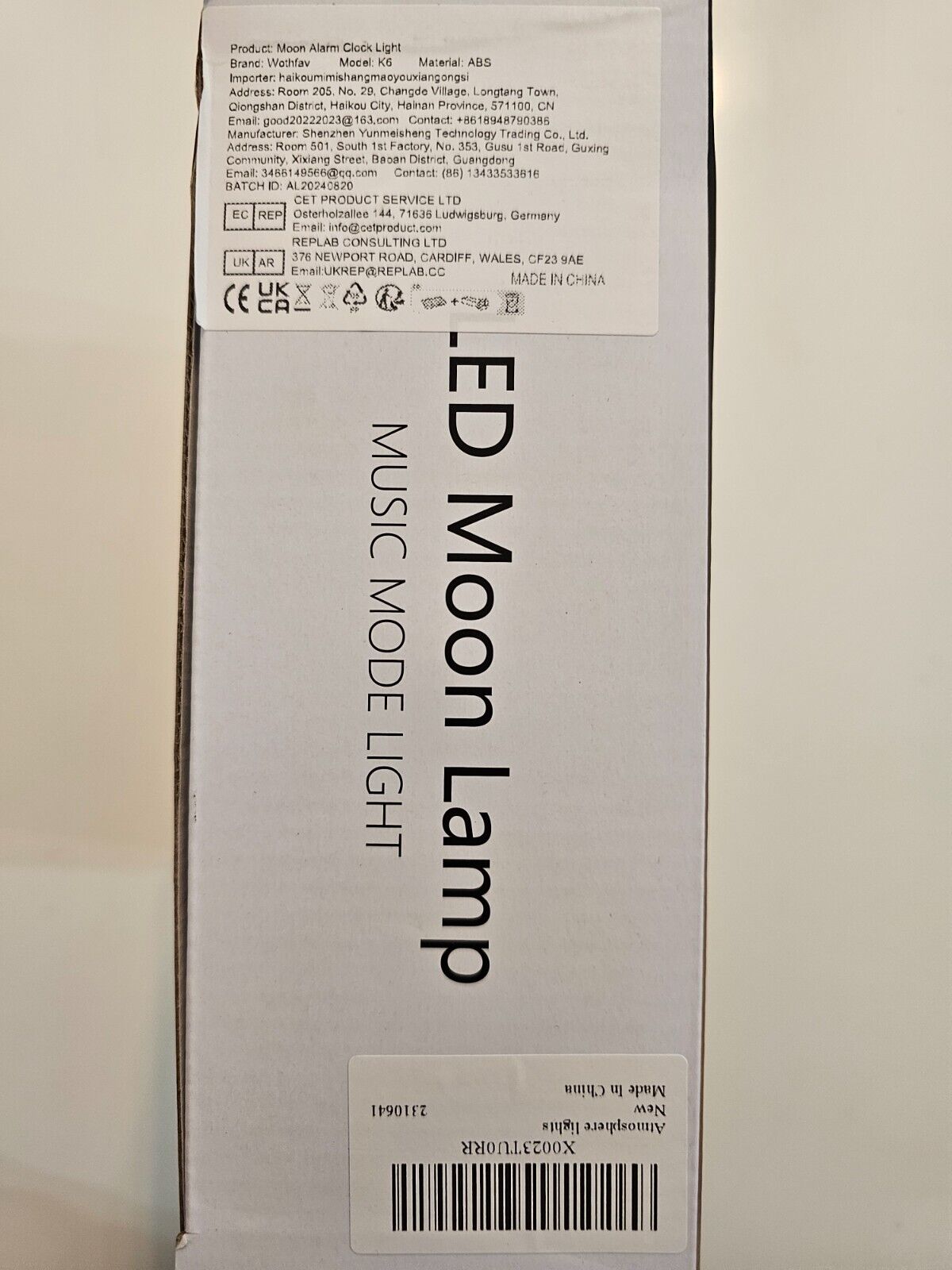Lichtwecker Mondform 19 Lichtmodi Bluetooth Lautsprecher Touch-Steuerung