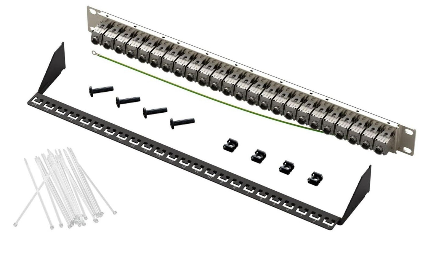 10Gbps 24 Port CAT7 Patchpanel 19" Rack RJ45 Switch