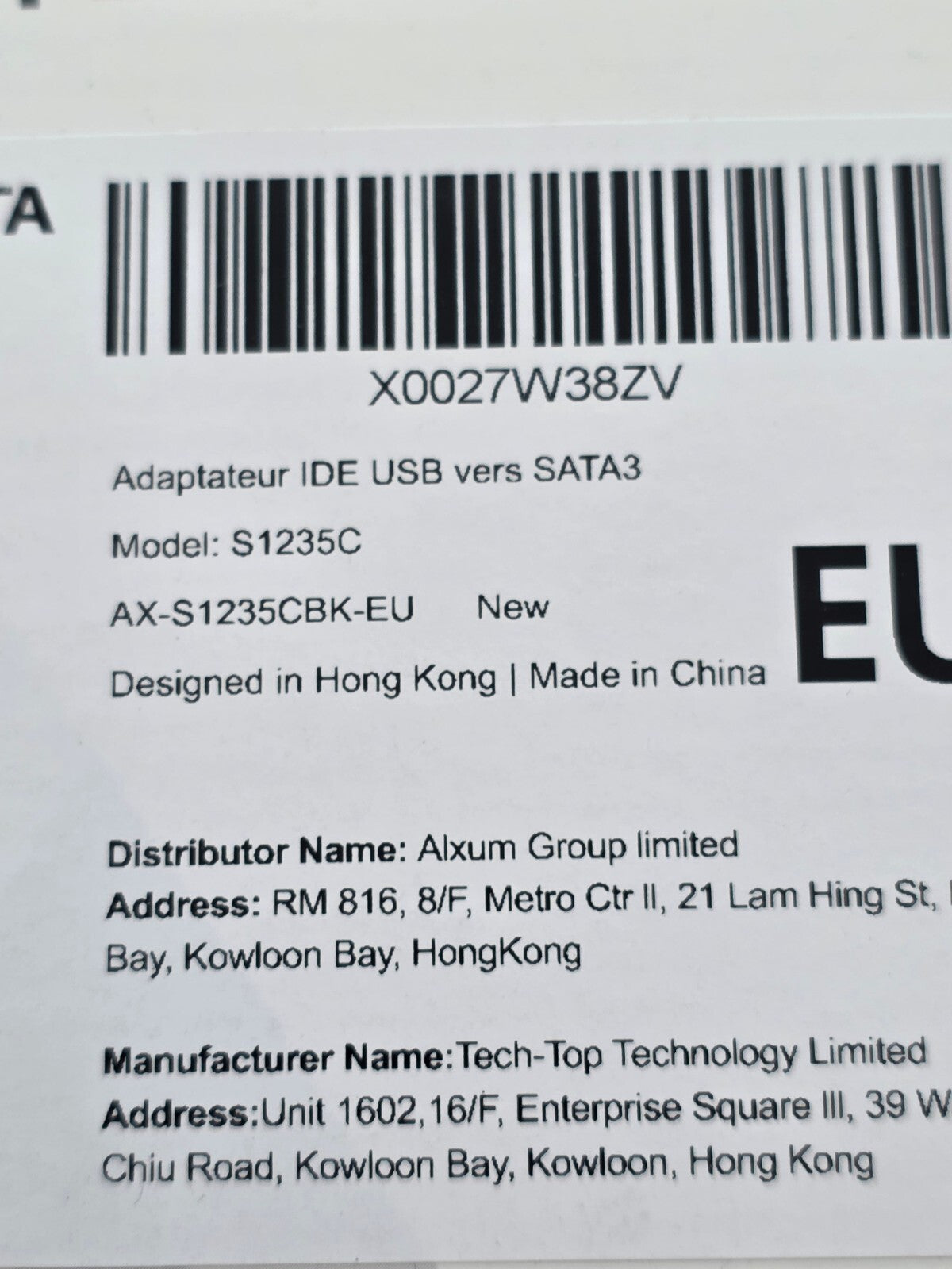 IIDE/SATA Adapter USB-C 5Gbps mit Offline-Klon, für 2.5"/3.5" HDD/SSD