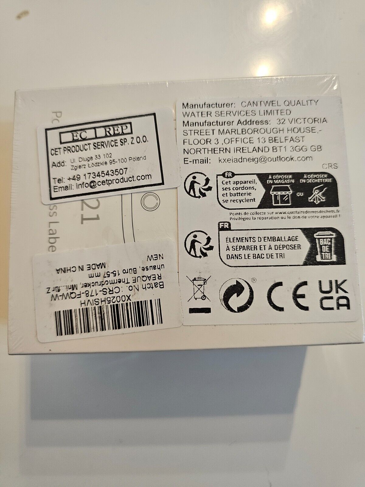 Etikettendrucker, Etikettiergerät Bluetooth ,Druckgröße 25-57 mm, Kompatibel mit