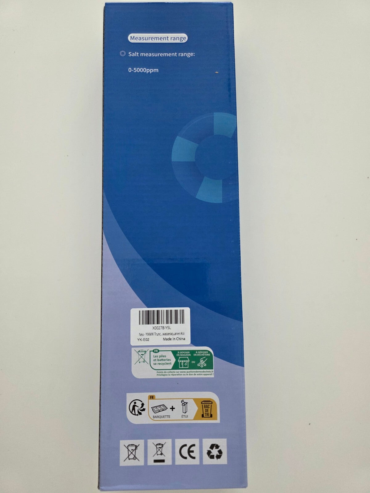 Pool Salzgehalt Testthermometer 5m Sonde LED LCD 2700-3400ppm