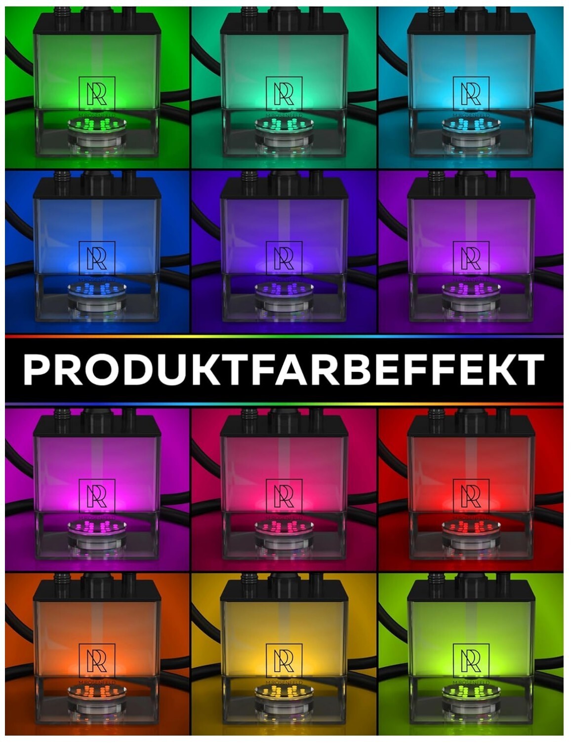 Shisha Set To Go Acryl mit 2 Schläuchem HMD LED Tasche Zubehör